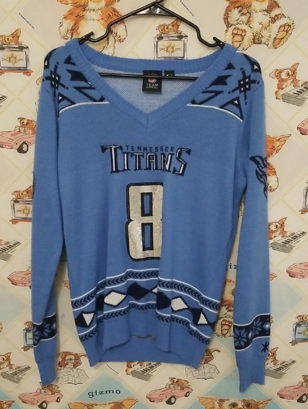 ennessee Titans NFL Football Fan Blue Sweater Ugly Christmas Womens XL